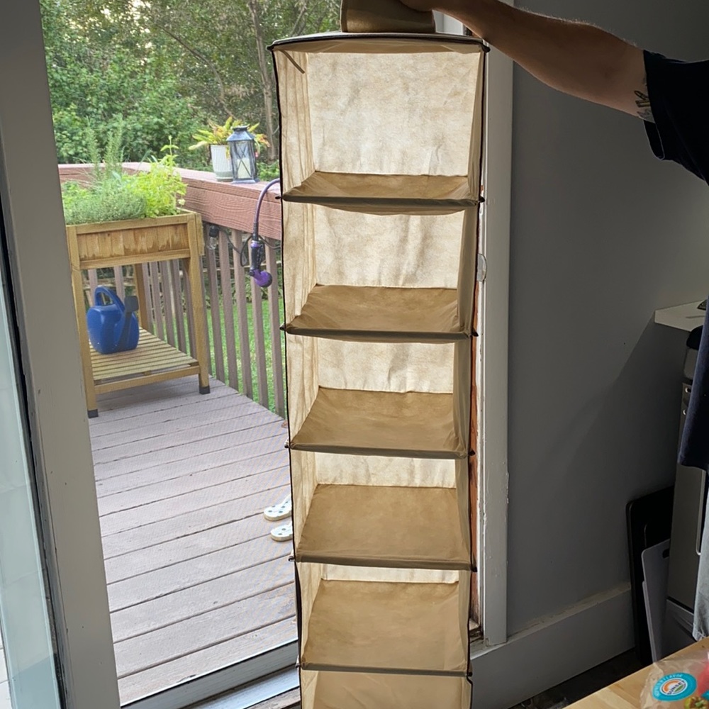 (2) Hanging closet storage